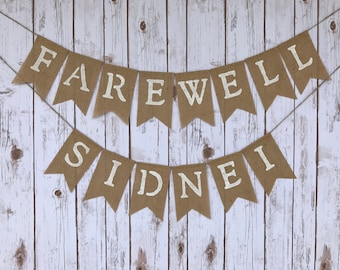 FAREWELL Banner, Military Deployment, Retirement Party Decoration, Going Away Party, Bunting Garland, Nautical Theme