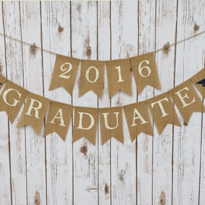 Graduation Burlap Banner, 2023 GRADUATE Banner, Class of 2023, Graduation Party Decor, Graduation Banner, Graduation Announcement