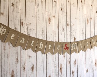 OKTOBERFEST Theme Wedding Burlap Banner, Personalized Oktoberfest Banner, Custom German Themed Banner, Old World Party Theme