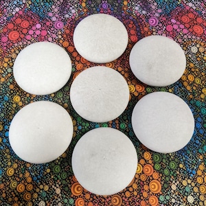 Mandala - Dot Painting - 3 inch Art Stone BLANKS - Set of 7! Great smooth surface for just waiting for your next inspiration!