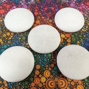 Mandala - Dot Painting - 3 inch Art Stone BLANKS! Set of 5! Great smooth surface just waiting for your next inspiration!
