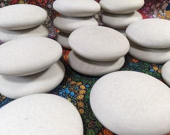 5 / 7 / 9 / 12 - 3 Inch Stone Concrete Blanks - Handmade - Dot Mandala Painting