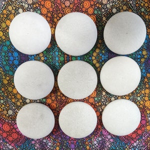Mandala - Dot Painting - 3 inch Art Stone BLANKS! - Set of 9! Great smooth surface just waiting for your next art project!