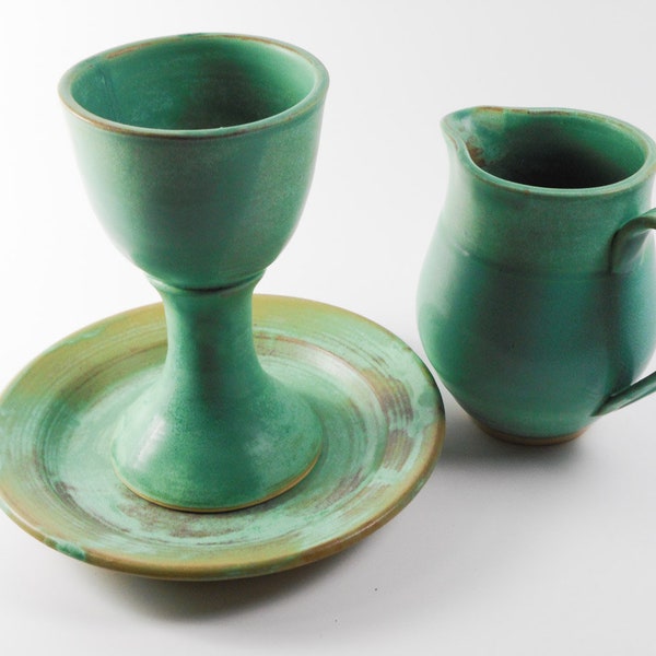Pottery communion set - eucharist set - liturgical ware - communion ware  W332