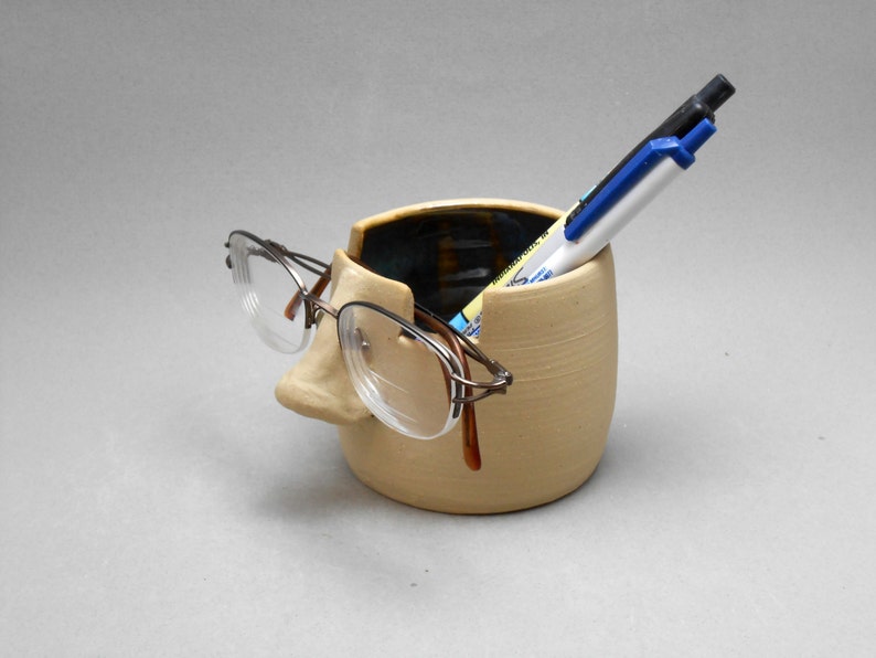 Eyeglass holder Nose Jar desk organizer trinket holder U15 Etsy