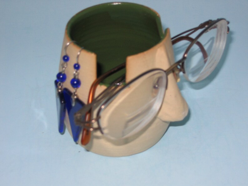Eyeglass holder Nose Jar desk organizer trinket holder U15 Etsy