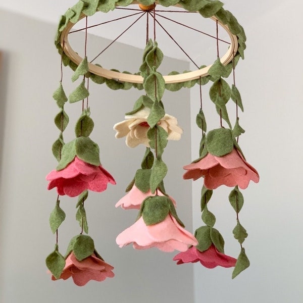 Felt Flower Mobile Etsy