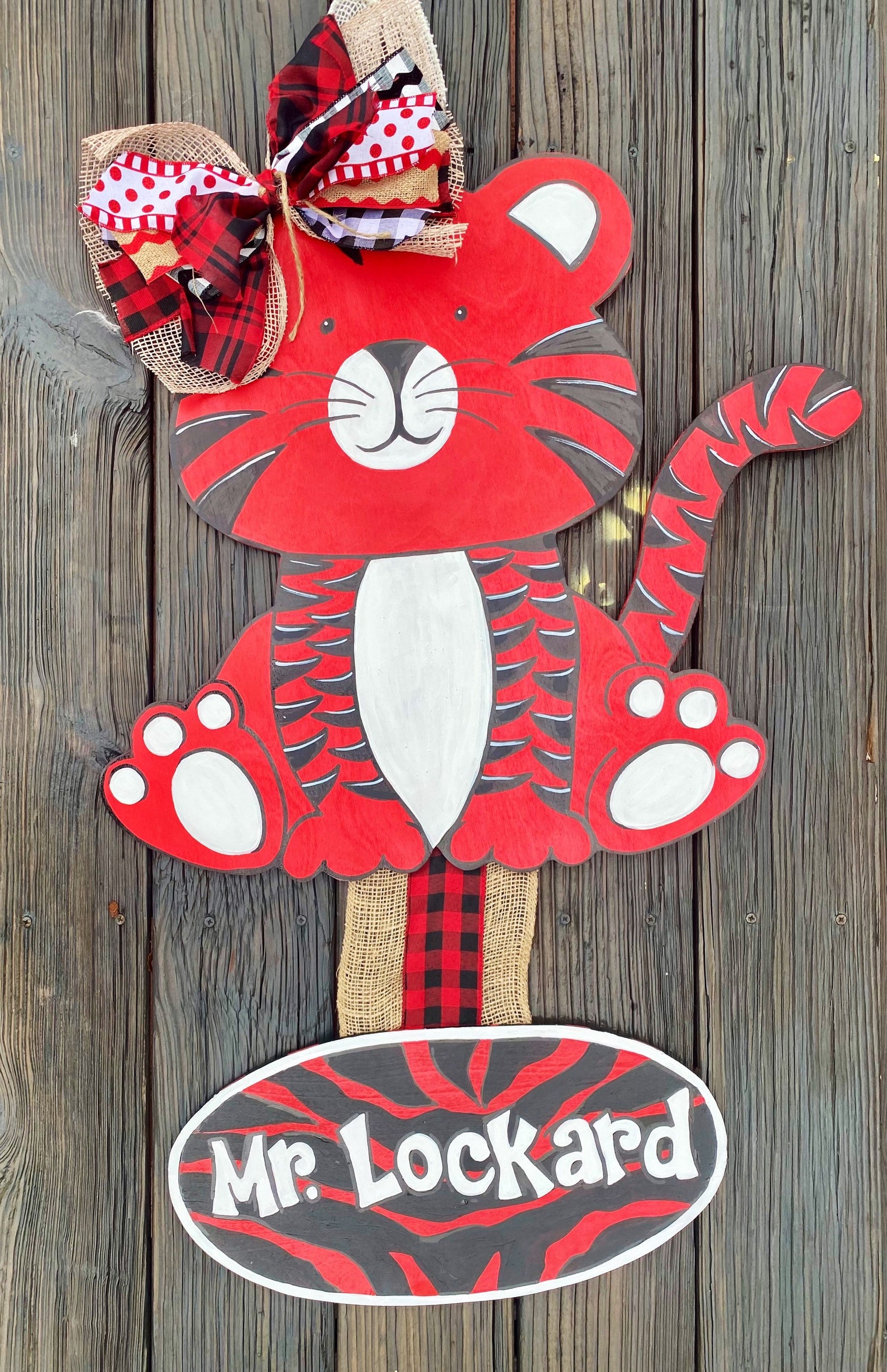 Tiger Door Hanger Etsy