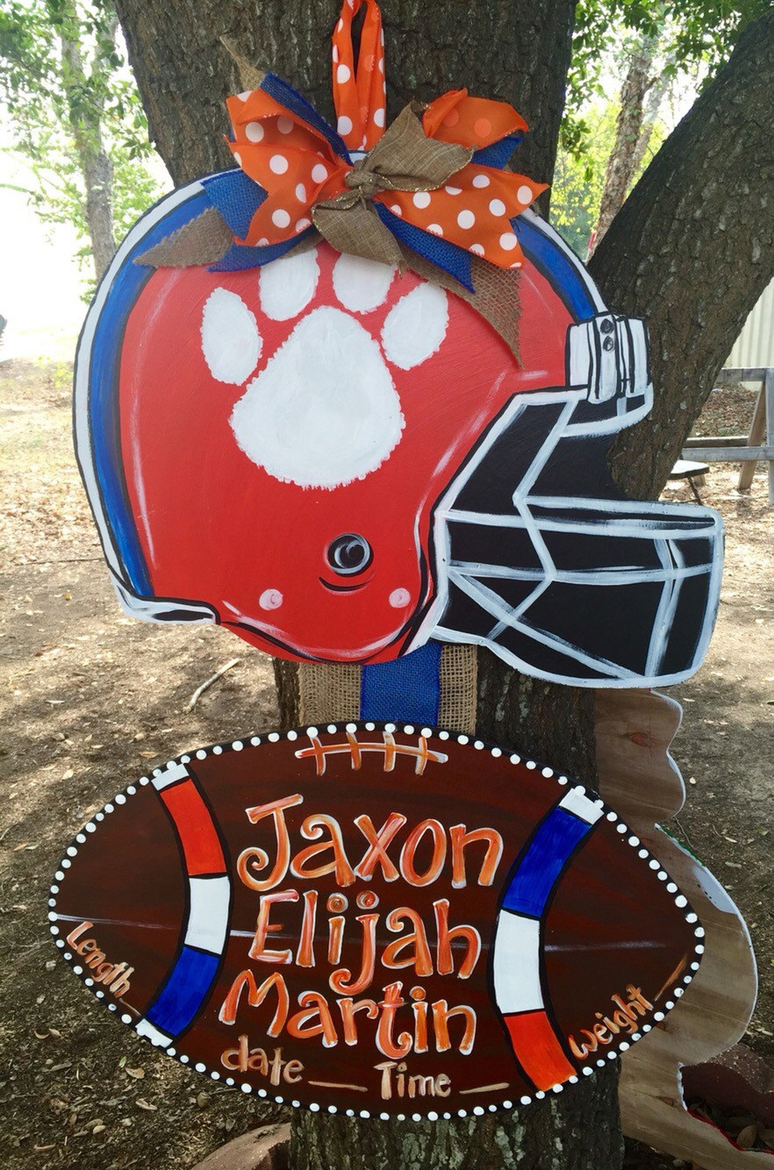 Football Helmet Door Hanger..baby Door Hanger Etsy
