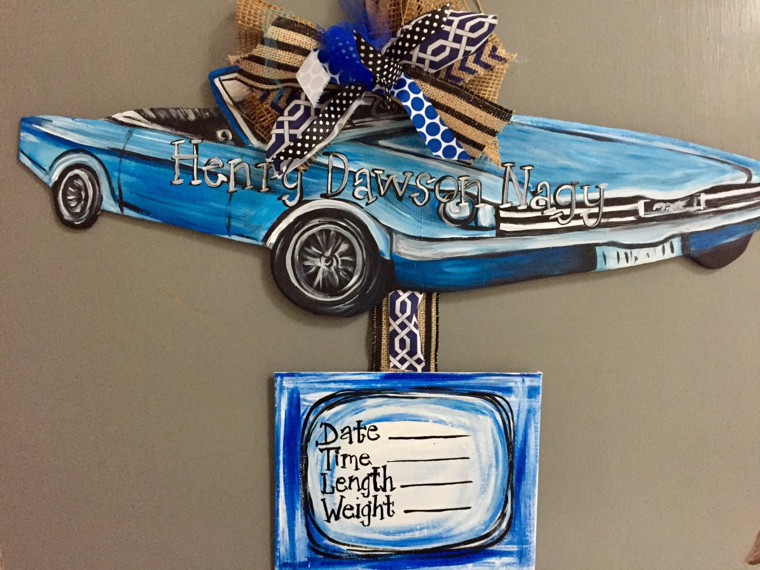 Customized car baby door hanger Etsy