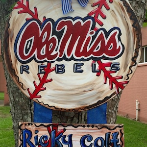 Baseball wooden door hanger!