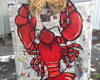 Crawfish newspaper canvas!