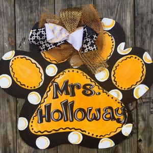 Paw Print Door Hanger