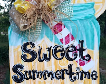 Lemonade or Tea Summer Door Hanger