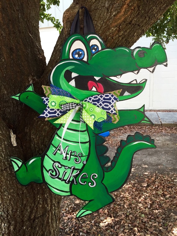 Mr Alligator Door Hanger Etsy