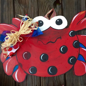Crazy cutsy Crab door hanger