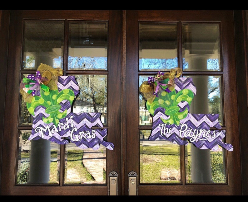 mardi gras door hanger near me