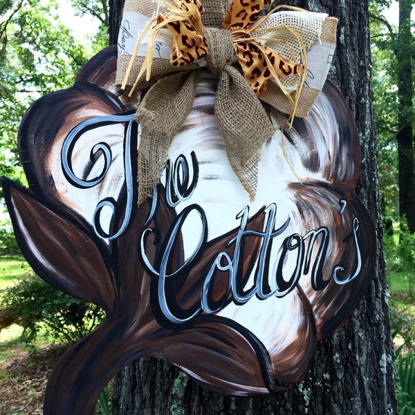 Cotton Boll Door Hanger