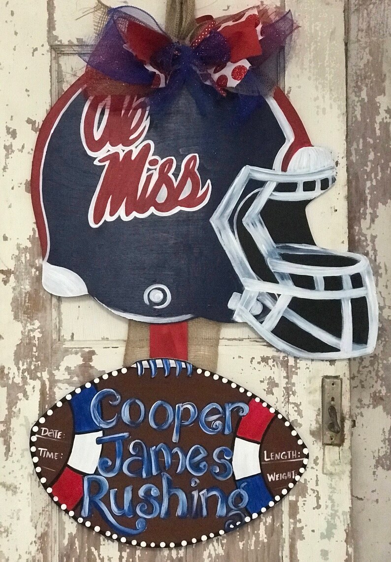 Football Helmet Door Hanger..baby Door Hanger Etsy