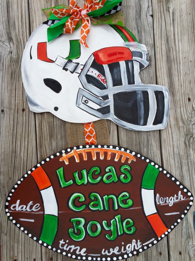 Football Helmet Door Hanger..baby Door Hanger Etsy