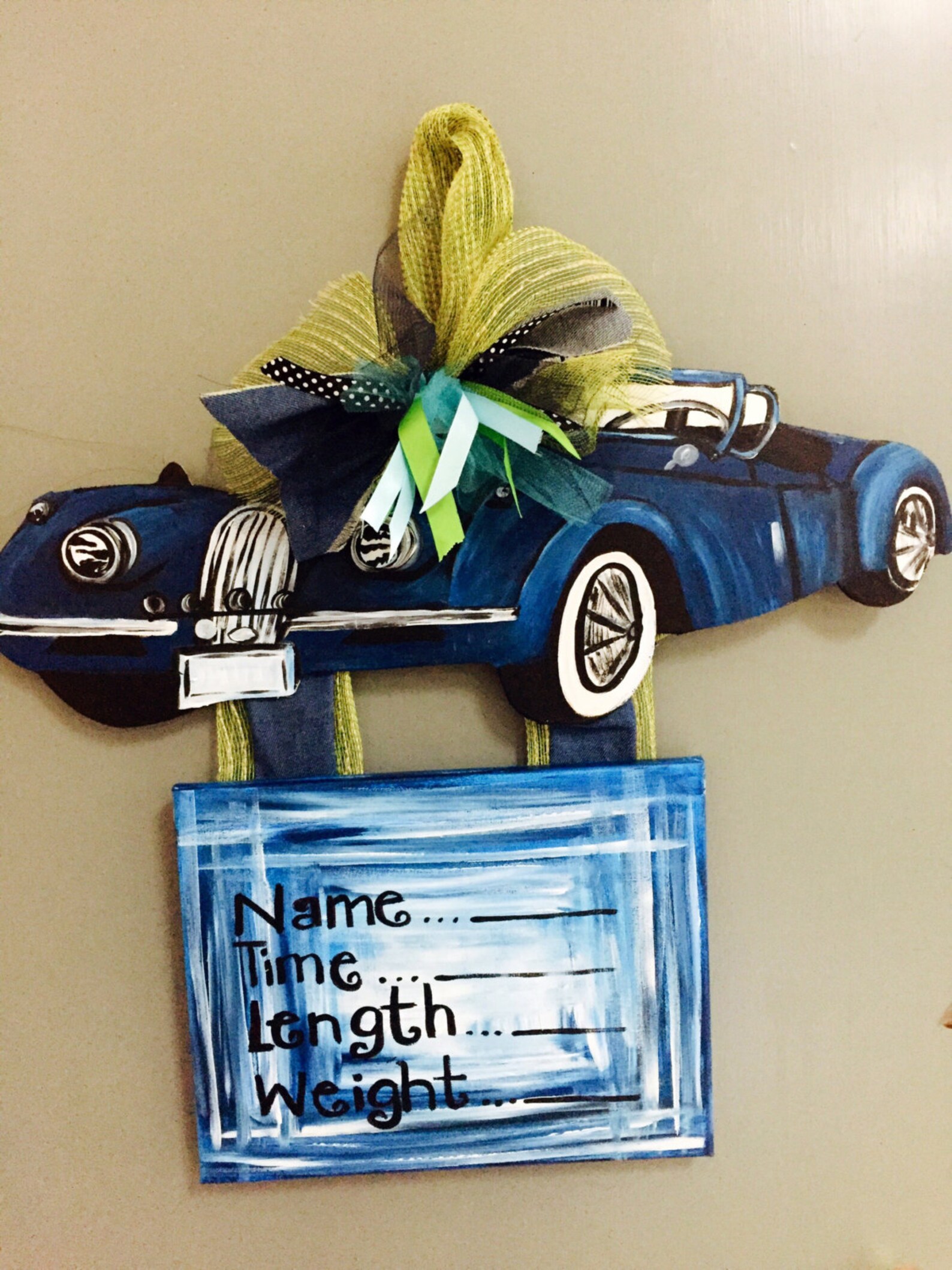 Customized car baby door hanger Etsy