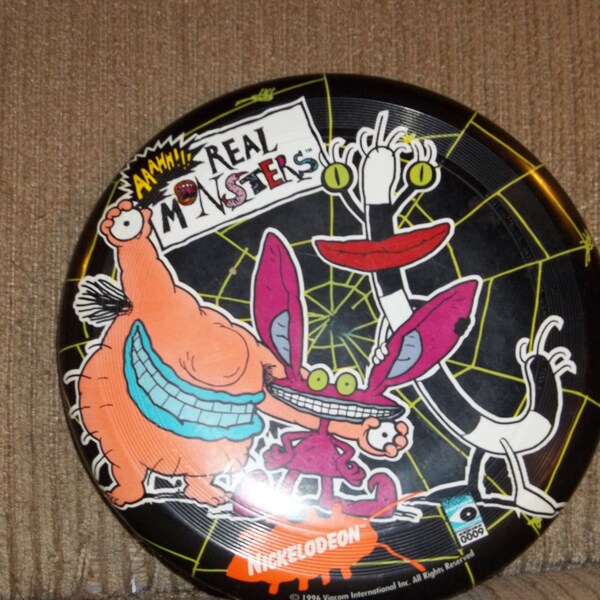 MEGA RARE Nickelodeon Aaahh!!! Real Monsters Frisbee from Nickelodeon Studios