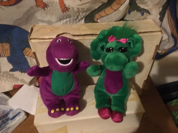 Barney The Dinosaur Baby Bop 7 Plush Dolls Etsy
