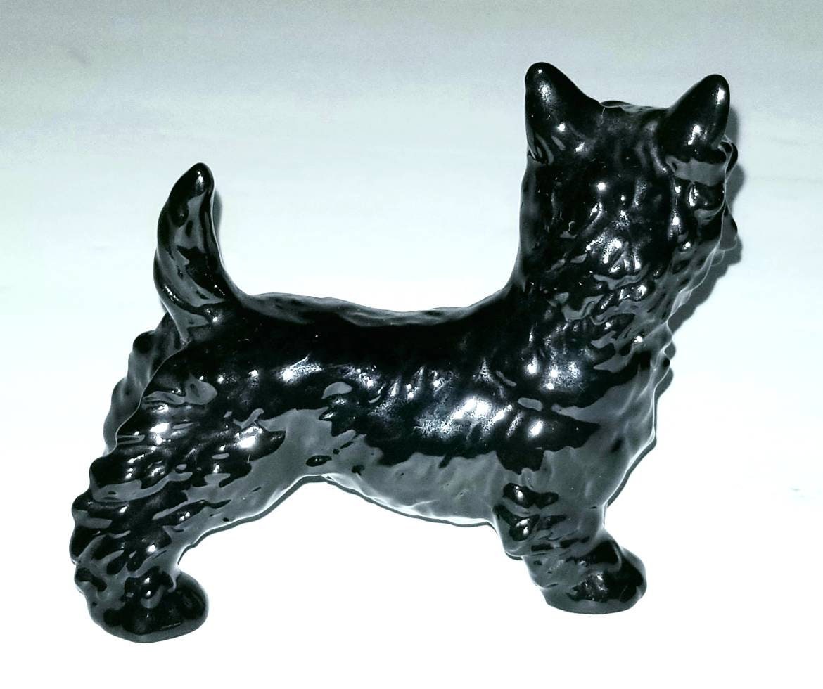Vintage Goebel schwarz Hund Figur Bullterrier schwarz Hund Etsy