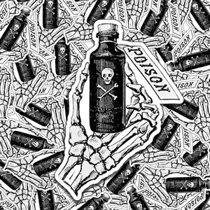 Eco-friendly Skeleton Hand With Poison Sticker