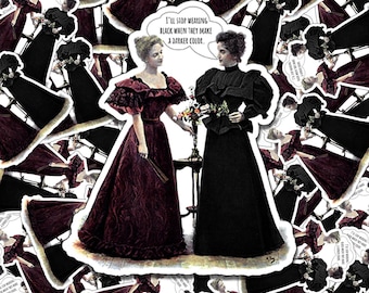 Eco-friendly Victorian Mourning Wearing Black Sticker