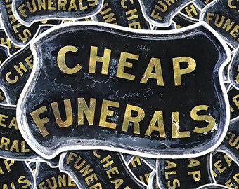 Eco-friendly Cheap Funerals Sticker