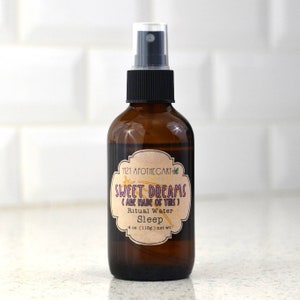 Handmade Essential Oil Natural Pillow Mist Organic Sleep Spray Sweet Dreams are made of this, Organic Linen Spray, Nighttime Pillow Spray image 3