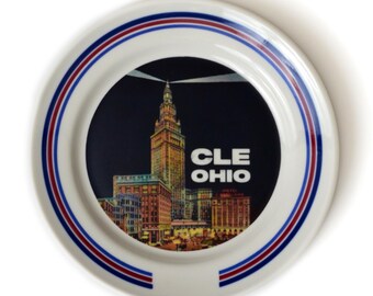 Cleveland Postcard Illustration Wall Art Redesigned/Upcycled Vintage China Anatomy Plate Gothic Decor