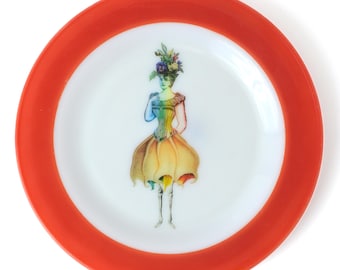 Surreal Figure Wall Art Redesigned/Upcycled Vintage China Vintage Home Decor