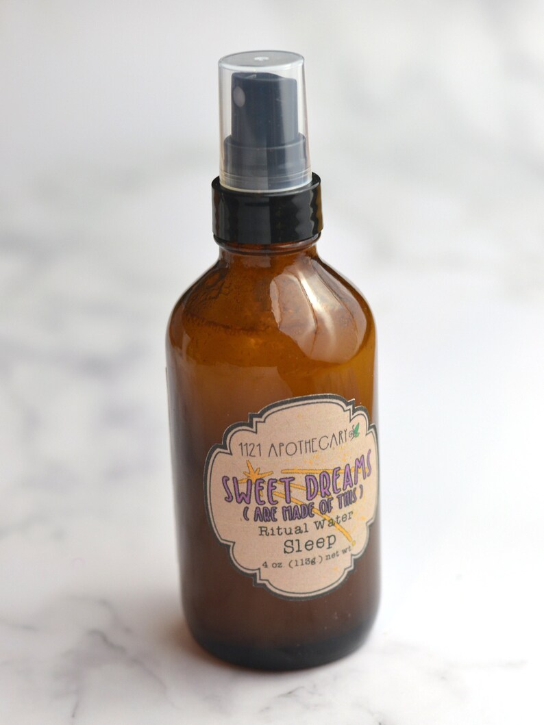 Handmade Essential Oil Natural Pillow Mist Organic Sleep Spray Sweet Dreams are made of this, Organic Linen Spray, Nighttime Pillow Spray image 1