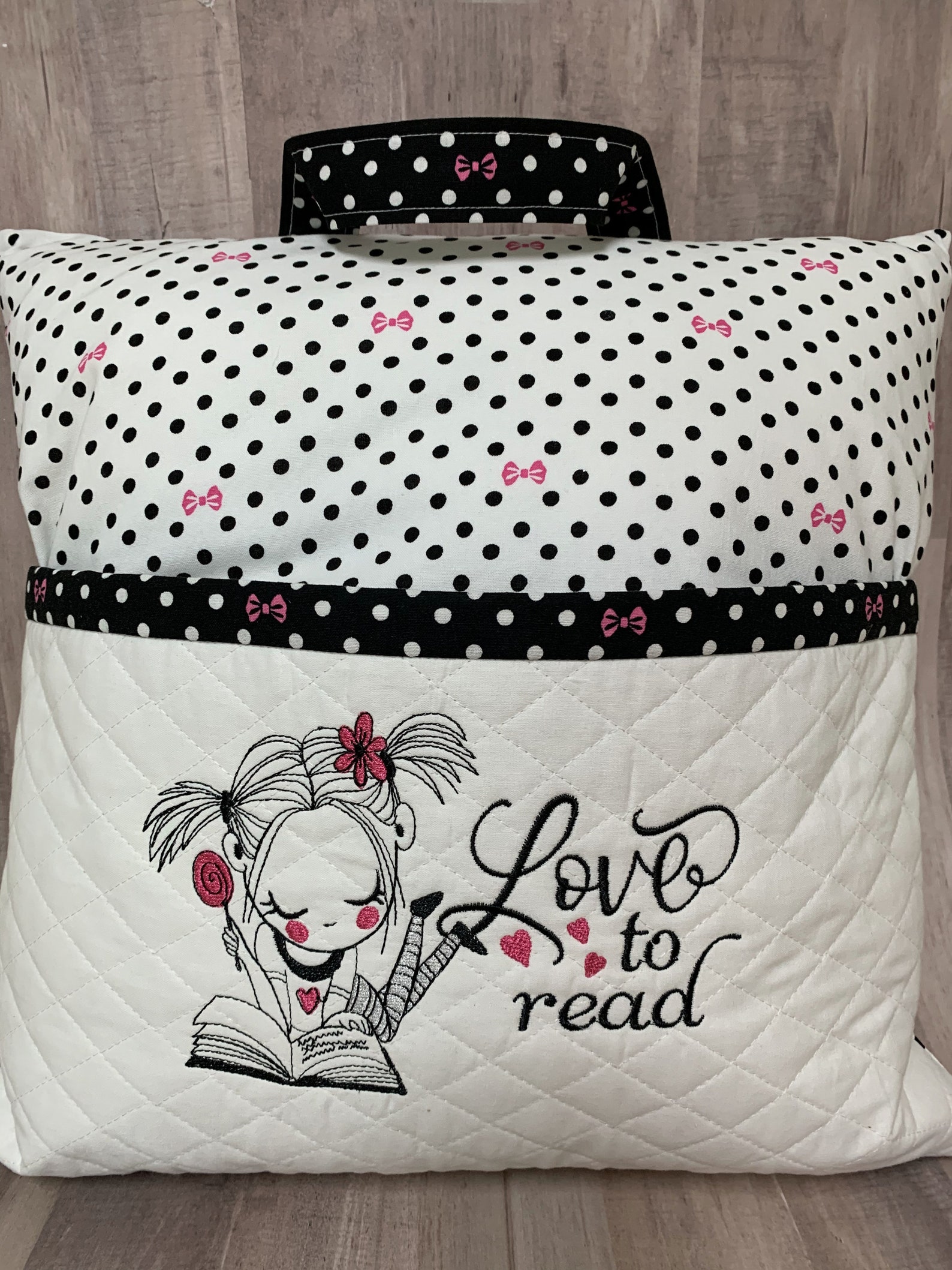 LOVE TO READ Pillow Book and Reading Pillow Super Fun Etsy