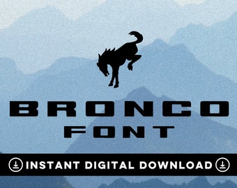 FORD BRONCO Font - Modern Font, Branding Font, Fonts for Cricut, Alphabet Fonts, Cricut Font, Silhouette cut file for cutting machines