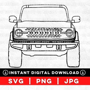 Ford Bronco SVG PNG JPG Cricut Silhouette Cut Files, Bronco Grill, Ford Bronco Grille, Ford Bronco Logo, Ford Bronco Shirt, 2021 Ford Bronco
