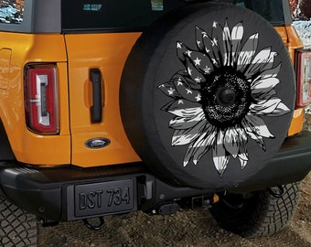 Ford Bronco flower SPARE TIRE COVER, Ford Bronco Accessories, Ford Bronco Tire Cover, Ford Bronco Gift, 2021 Ford Bronco, Sasqutch Bronco,