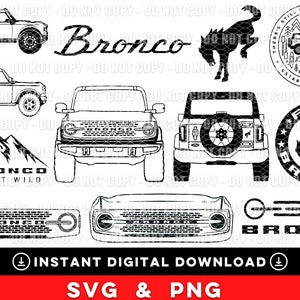 Ford Bronco SVG PNG Cricut Silhouette Cut Files, Bronco Grill, Ford Bronco Grille, Ford Bronco Logo, Ford Bronco Shirt, 2021 Ford Bronco