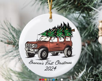 FORD BRONCO Metal Christmas Ornament, Bronco Gifts, Bronco&#39;s First Christmas Ornament, Bronco Ornament, 2021 Ford Bronco, 2022 Ford Bronco