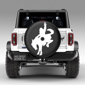 Custom Ford Bronco Spare Tire Cover with Backup Camera — Sasquatch Bronco, Bronco Tire Cover, Bronco Accessories, Ford Bronco Gifts