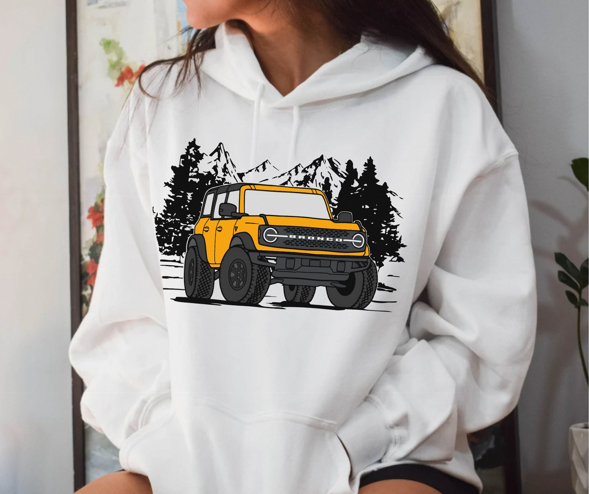 Ford Bronco Outdoors Hoodie Ford Bronco Bronco Ford Bronco