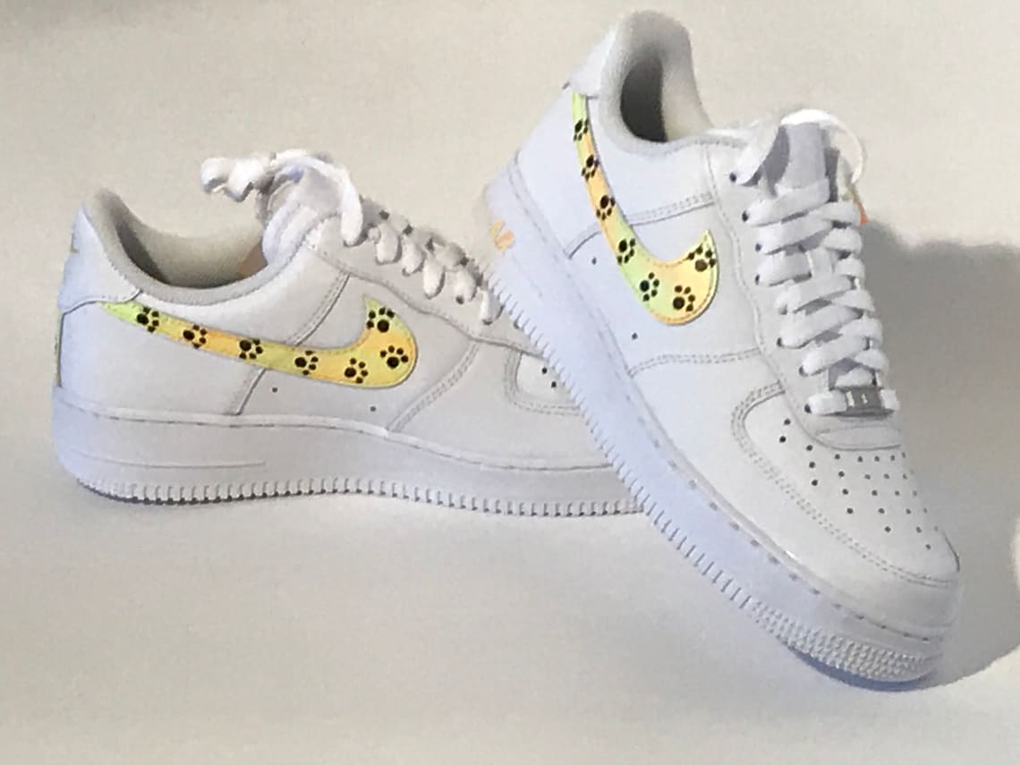 Nike AIR FORCE 1 Paw Prints Womens 9 Etsy
