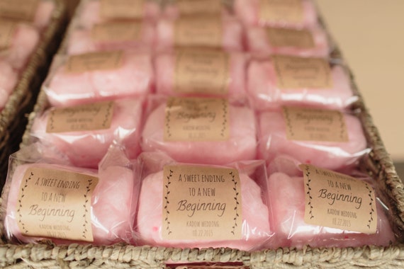 90 Small Cotton Candy Party Favors with Custom Label Il_570xn