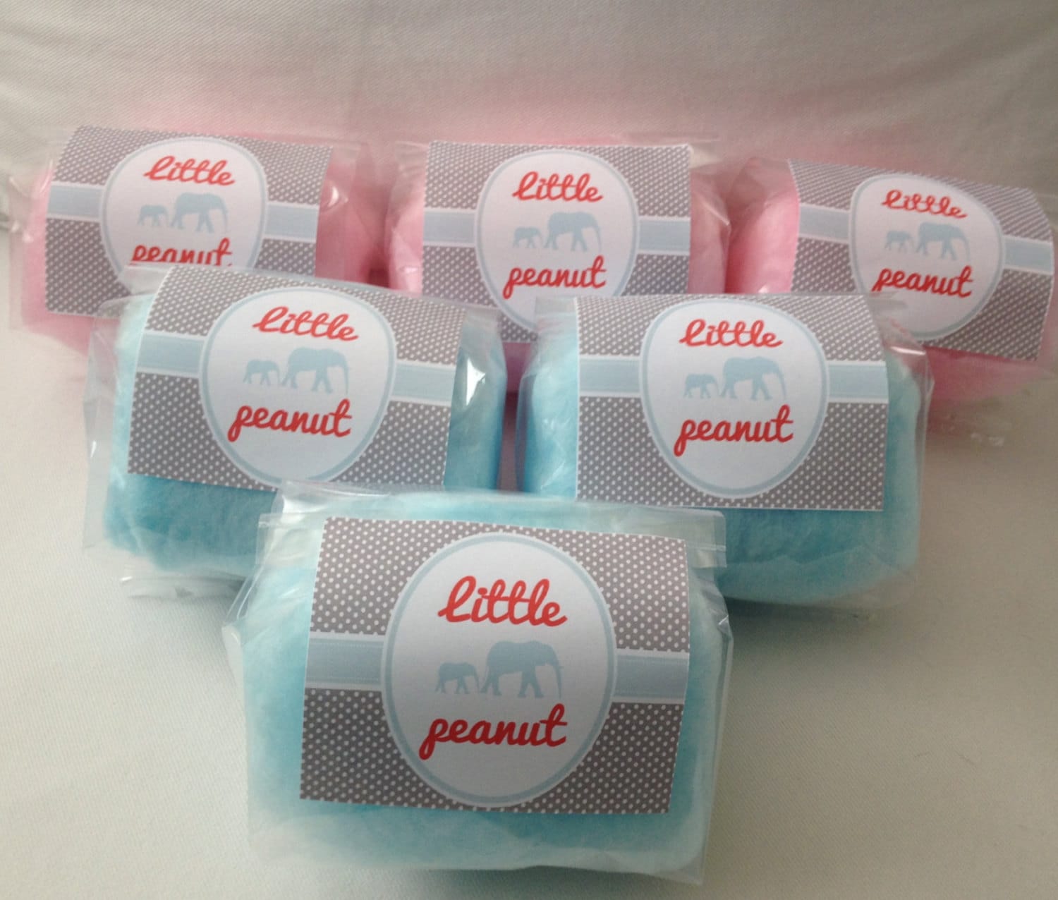 24 Small Cotton Candy Party Favors with Custom Labels Etsy