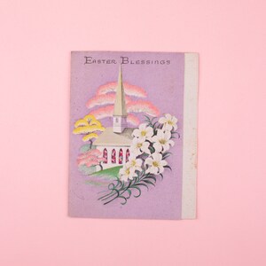 Vintage Easter Blessings Card / Unused Card