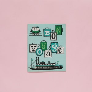 Vintage Going Away Card / Bon Voyage Card