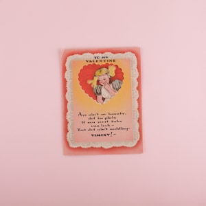 Vintage Valentine Card Dutch 1950&#39;s / Funny Valentine Cards