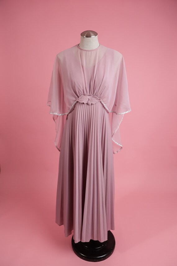 Vintage 70's Gypsy Dress / Vintage Purple Formal E